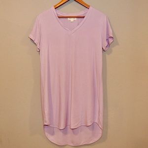 Anthropologie purple t-shirt dress